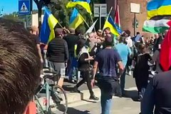 Участники антифашистского марша в Риме разругались из за Украины