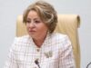 Матвиенко: россиянам могут рекомендовать не посещать Армению