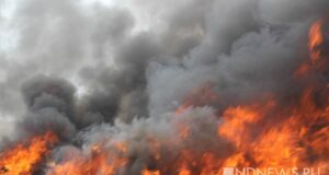 В Оренбурге после атаки дрона начался пожар на складе Ozon